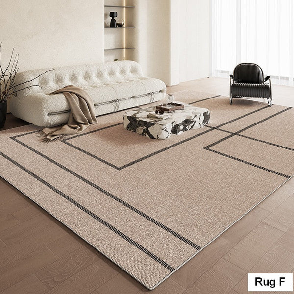 Bedroom Floor Rugs, Simple Abstract Rugs for Living Room, Contemporary Abstract Rugs for Dining Room, Modern Rug Ideas for Living Room-Grace Painting Crafts