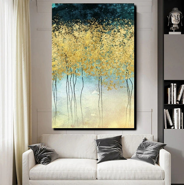 Buy Wall Art Online, Simple Abstract Art, Simple Modern Art, Bedroom Wall Art Ideas, Tree Paintings, Large Acrylic Painting on Canvas-Grace Painting Crafts