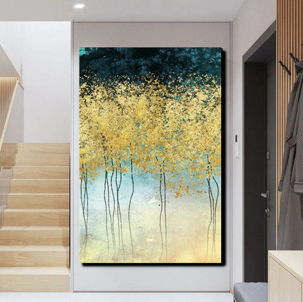 Buy Wall Art Online, Simple Abstract Art, Simple Modern Art, Bedroom Wall Art Ideas, Tree Paintings, Large Acrylic Painting on Canvas-Grace Painting Crafts