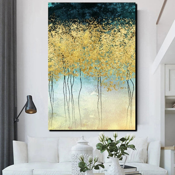 Buy Wall Art Online, Simple Abstract Art, Simple Modern Art, Bedroom Wall Art Ideas, Tree Paintings, Large Acrylic Painting on Canvas-Grace Painting Crafts