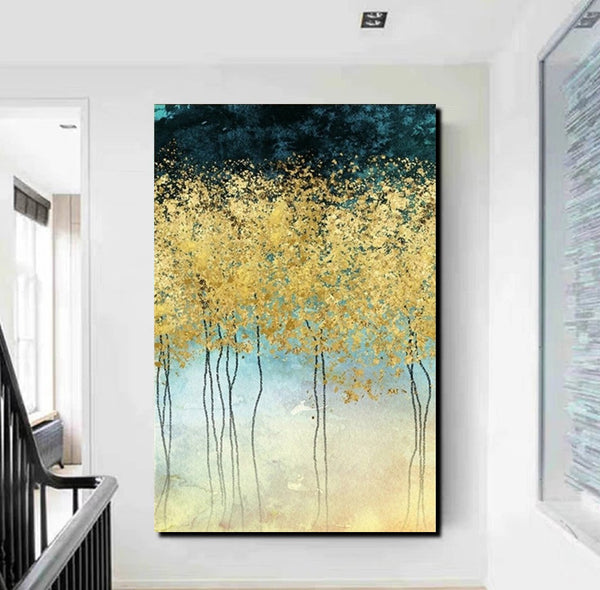 Buy Wall Art Online, Simple Abstract Art, Simple Modern Art, Bedroom Wall Art Ideas, Tree Paintings, Large Acrylic Painting on Canvas-Grace Painting Crafts