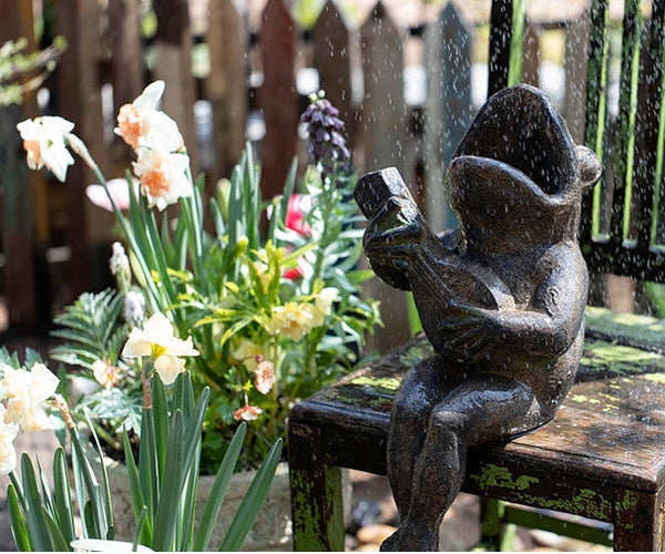 Garden Animal Statues, Unique Modern Garden Sculptures, Frog Flowerpot for Garden Decoration, Beautiful Cute Frog Statues, Creative Villa Outdoor Gardening Ideas-Grace Painting Crafts