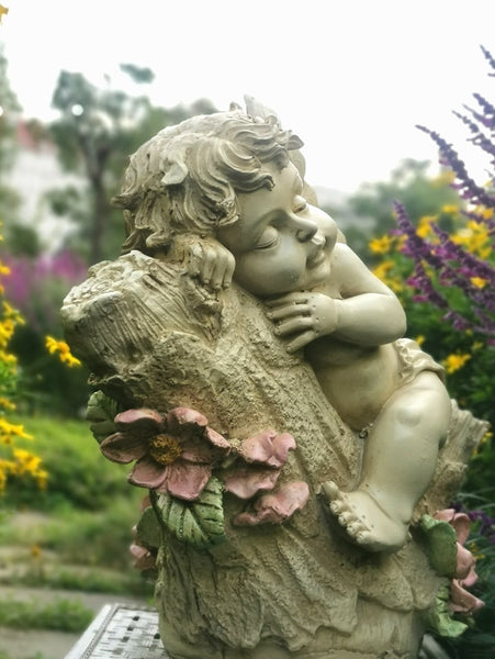 Large Angel Flowerpot, Resin Statue for Garden, Creative Modern Statue for Garden Ornaments, Villa Outdoor Decor Gardening Ideas-Grace Painting Crafts