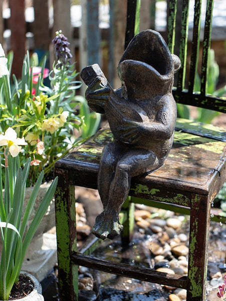 Garden Animal Statues, Unique Modern Garden Sculptures, Frog Flowerpot for Garden Decoration, Beautiful Cute Frog Statues, Creative Villa Outdoor Gardening Ideas-Grace Painting Crafts