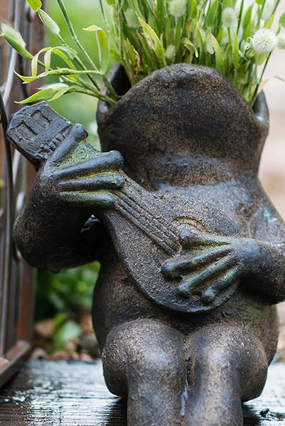 Garden Animal Statues, Unique Modern Garden Sculptures, Frog Flowerpot for Garden Decoration, Beautiful Cute Frog Statues, Creative Villa Outdoor Gardening Ideas-Grace Painting Crafts