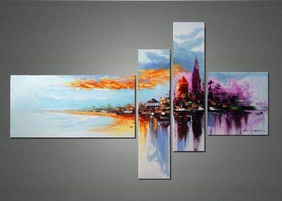 Cityscape Painting Contemporary Painting Living Room Wall Painting Acrylic Painting Abstract Modern Acrylic Painting