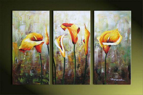 Modern Wall Art Painting Calla Lily Flower Paintings Acrylic Flower Art Flower Painting Abstract