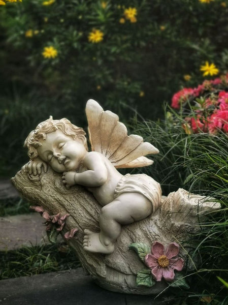 Large Angel Flowerpot, Resin Statue for Garden, Creative Modern Statue for Garden Ornaments, Villa Outdoor Decor Gardening Ideas-Grace Painting Crafts