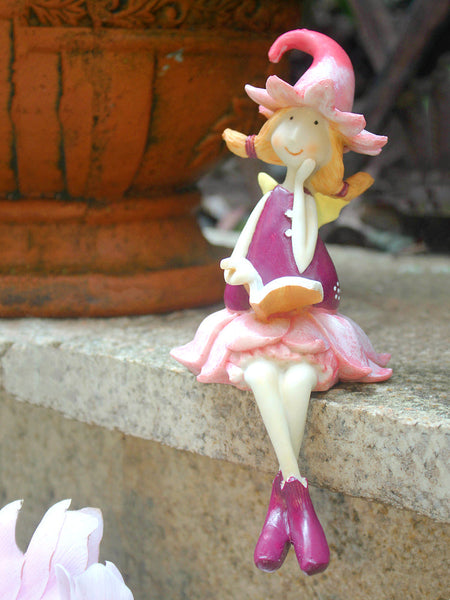 Lovely Flower Fairy Statue for Garden, Beautiful Cute Garden Courtyard Ornaments, Creative Villa Outdoor Decor Gardening Ideas, Unique Modern Garden Sculptures-Grace Painting Crafts