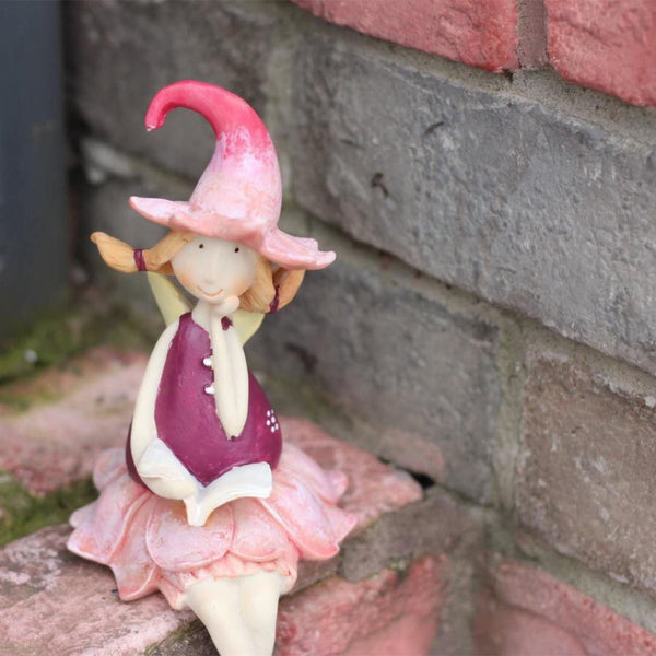 Lovely Flower Fairy Statue for Garden, Beautiful Cute Garden Courtyard Ornaments, Creative Villa Outdoor Decor Gardening Ideas, Unique Modern Garden Sculptures-Grace Painting Crafts