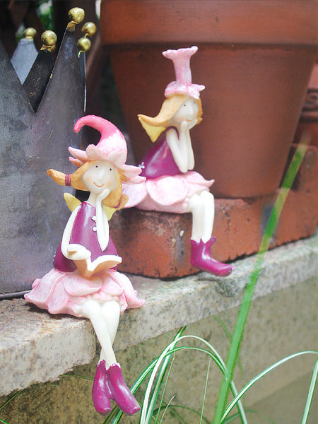 Lovely Flower Fairy Statue for Garden, Beautiful Cute Garden Courtyard Ornaments, Creative Villa Outdoor Decor Gardening Ideas, Unique Modern Garden Sculptures-Grace Painting Crafts