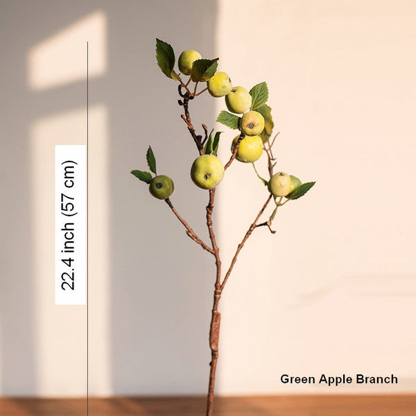 Green Apple Branch, Fruit Branch, Table Centerpiece, Beautiful Modern Flower Arrangement Ideas for Home Decoration, Simple Artificial Floral for Dining Room-Grace Painting Crafts