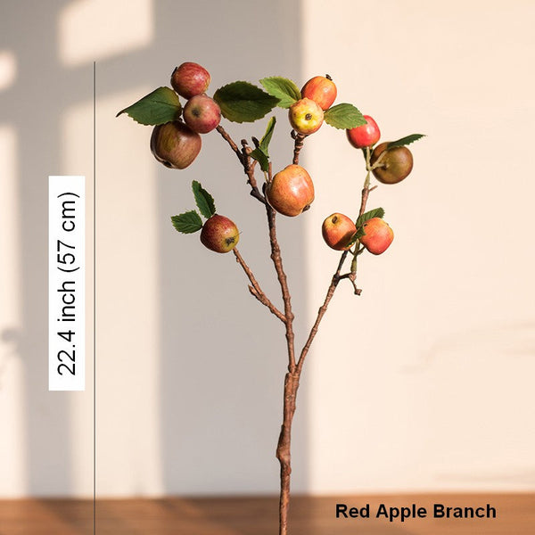 Green Apple Branch, Fruit Branch, Table Centerpiece, Beautiful Modern Flower Arrangement Ideas for Home Decoration, Simple Artificial Floral for Dining Room-Grace Painting Crafts