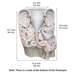 Modern Garden Flower Pot, Unique Animal Statue for Garden Ornaments, Beautiful Elephant Flowerpot, Resin Statue for Garden, Villa Outdoor Decor Gardening Ideas-Grace Painting Crafts