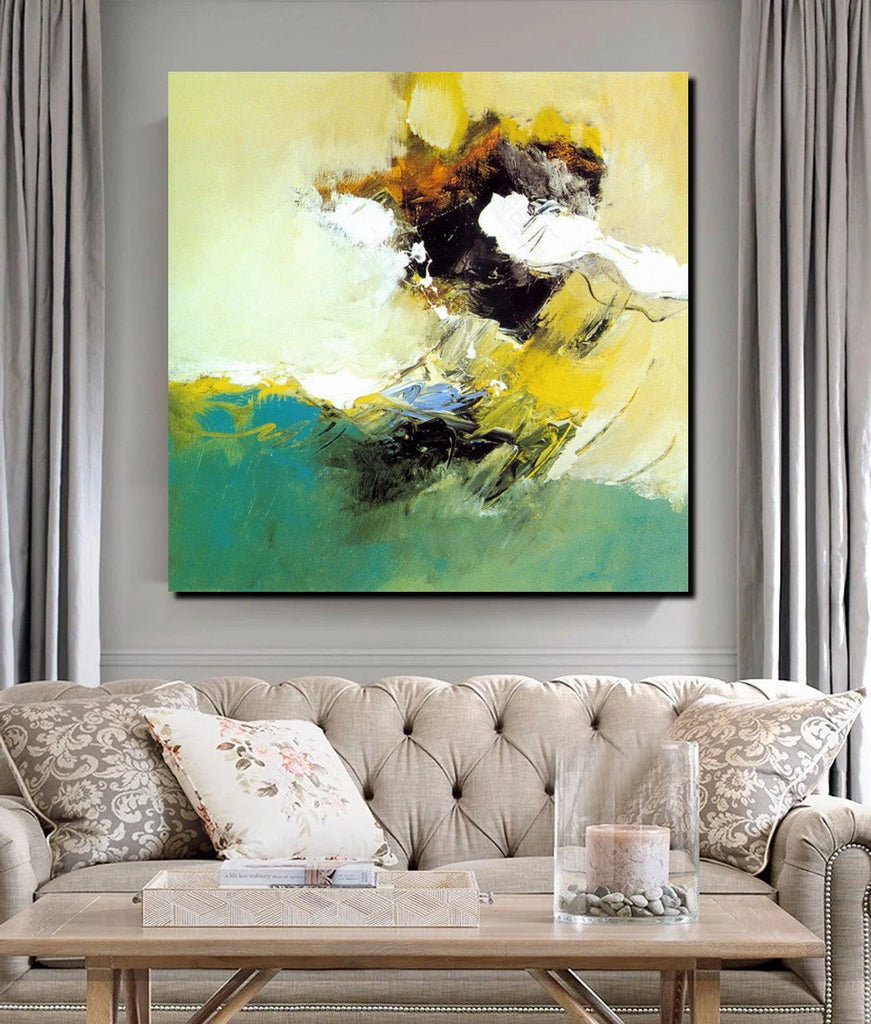 Simple Acrylic Paintings, Bedroom Modern Wall Art, Modern Contemporary –  Grace Painting Crafts