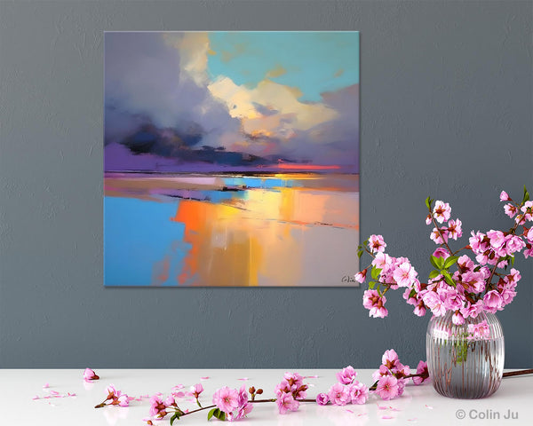 Original Landscape Wall Art, Landscape Oil Paintings, Landscape Canvas Art, Abstract Landscape Painting for Living Room, Hand Painted Canvas Art-Grace Painting Crafts