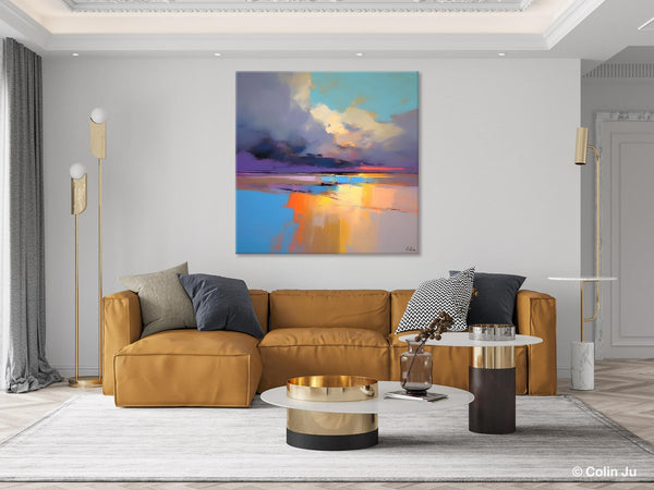 Original Landscape Wall Art, Landscape Oil Paintings, Landscape Canvas Art, Abstract Landscape Painting for Living Room, Hand Painted Canvas Art-Grace Painting Crafts