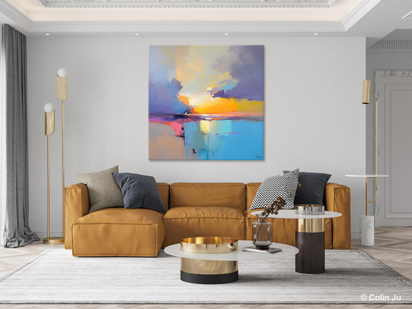 Original Modern Wall Art Painting, Abstract Landscape Paintings, Canvas Painting for Living Room, Oversized Contemporary Abstract Artwork-Grace Painting Crafts