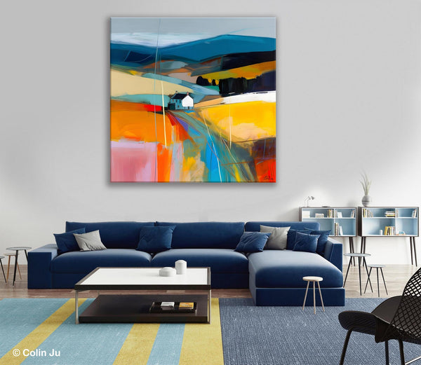 Contemporary Abstract Artwork, Acrylic Painting for Living Room, Oversized Wall Art Paintings, Original Modern Artwork on Canvas-Grace Painting Crafts