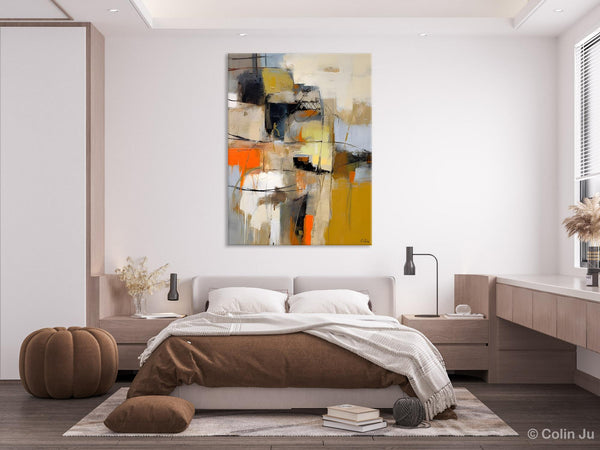 Acrylic Abstract Painting Behind Sofa, Large Painting on Canvas, Living Room Wall Art Paintings, Original Abstract Painting on Canvas-Grace Painting Crafts