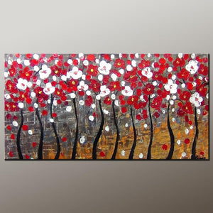 Tree of Life Art, Acrylic Painting, Abstract Landscape Painting, Abstract Art Painting, Canvas Wall Art, Bedroom Wall Art-Grace Painting Crafts