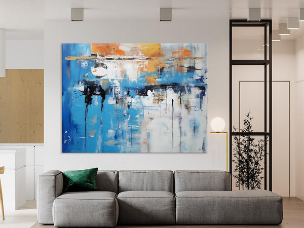 Oversized Canvas Paintings, Original Abstract Art, Modern Wall Art Ideas for Living Room, Palette Knife Painting, Contemporary Acrylic Art-Grace Painting Crafts