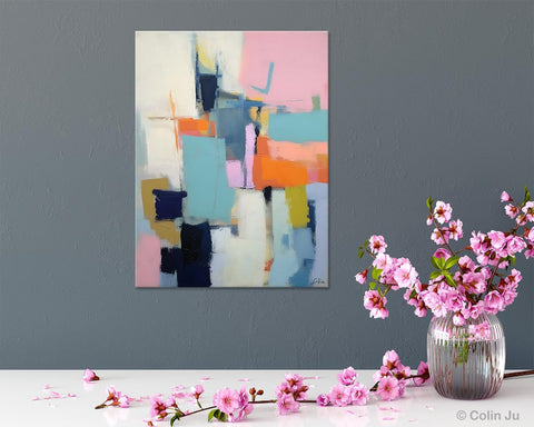 Contemporary Wall Art Paintings, Acrylic Painting on Canvas, Abstract Paintings for Bedroom, Extra Large Original Art, Buy Wall Art Online-Grace Painting Crafts