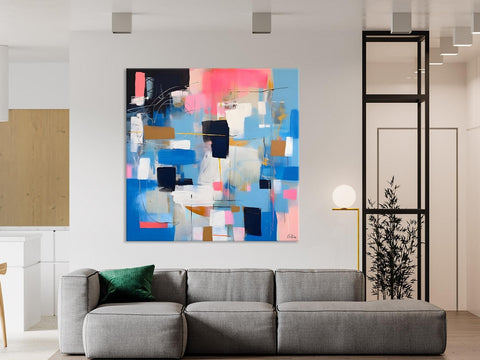 Modern Canvas Paintings, Contemporary Canvas Art, Original Modern Wall Art, Modern Acrylic Artwork, Large Abstract Painting for Dining Room-Grace Painting Crafts