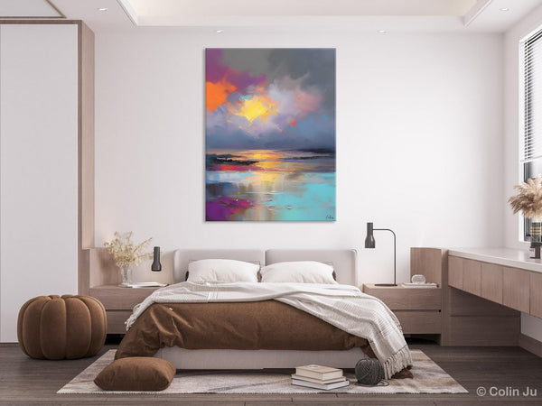 Landscape Painting on Canvas, Abstract Paintings for Bedroom, Contemporary Wall Art Paintings, Extra Large Original Art, Buy Wall Art Online-Grace Painting Crafts