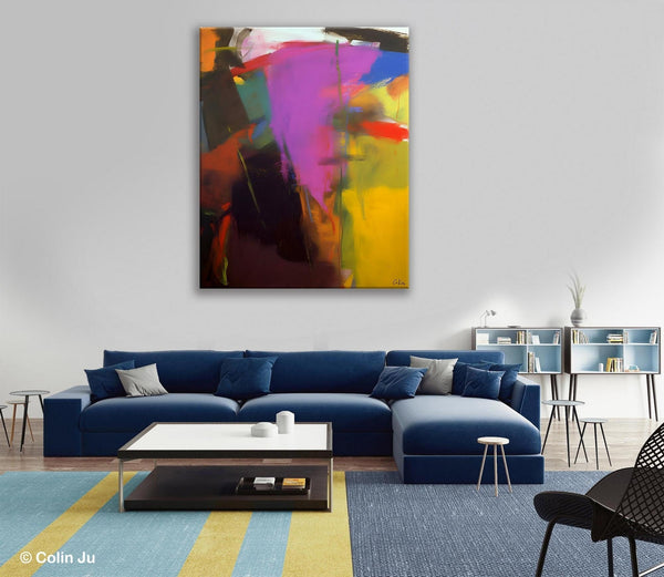 Large Original Abstract Wall Art, Contemporary Acrylic Paintings, Extra Large Abstract Painting for Dining Room, Abstract Painting on Canvas-Grace Painting Crafts