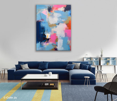 Oversized Modern Abstract Wall Paintings, Original Canvas Art, Contemporary Acrylic Painting on Canvas, Large Wall Art Painting for Bedroom-Grace Painting Crafts