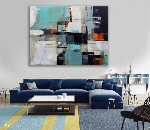 Extra Large Paintings for Dining Room, Abstract Wall Paintings, Hand Painted Canvas Art, Original Artowrk, Contemporary Wall Art Paintings-Grace Painting Crafts