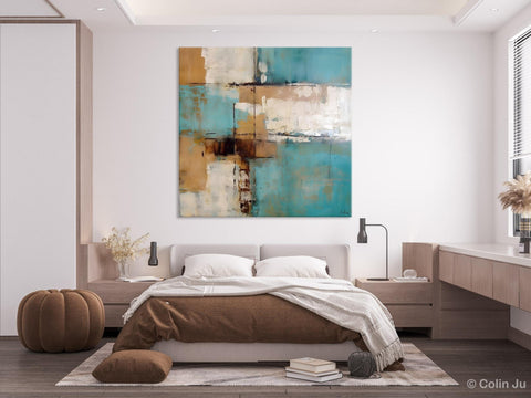 Large Wall Art for Bedroom, Geometric Modern Acrylic Art, Modern Original Abstract Art, Canvas Paintings for Sale, Contemporary Canvas Art-Grace Painting Crafts