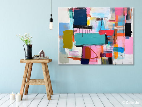 Original Abstract Art Paintings, Hand Painted Canvas Art, Acrylic Painting on Canvas, Large Canvas Art for Sale, Large Painting for Bedroom-Grace Painting Crafts