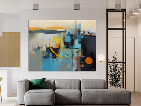 Extra Large Canvas Painting for Living Room, Original Acrylic Wall Art, Oversized Contemporary Acrylic Paintings, Abstract Canvas Paintings-Grace Painting Crafts