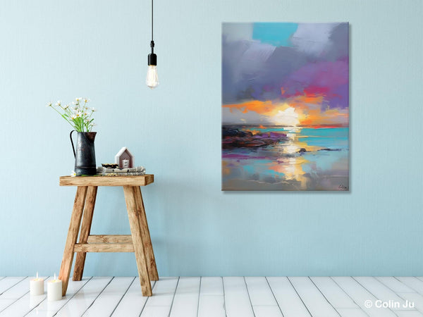 Landscape Paintings for Living Room, Extra Large Modern Wall Art Paintings, Acrylic Painting on Canvas, Original Landscape Abstract Painting-Grace Painting Crafts