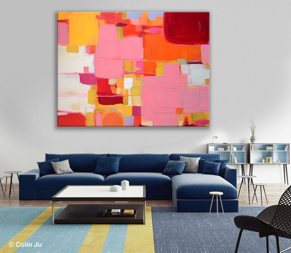 Original Acrylic Wall Art, Oversized Contemporary Acrylic Paintings, Abstract Canvas Paintings, Extra Large Canvas Painting for Living Room-Grace Painting Crafts