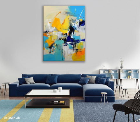 Original Canvas Wall Art, Oversized Contemporary Acrylic Paintings, Modern Abstract Paintings, Extra Large Canvas Painting for Living Room-Grace Painting Crafts