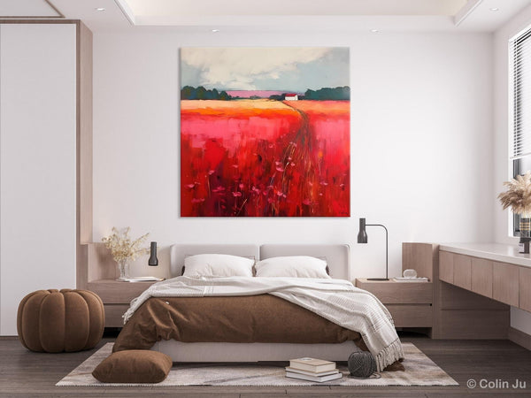 Original Landscape Paintings, Oversized Modern Wall Art Paintings, Modern Acrylic Artwork on Canvas, Large Abstract Painting for Living Room-Grace Painting Crafts