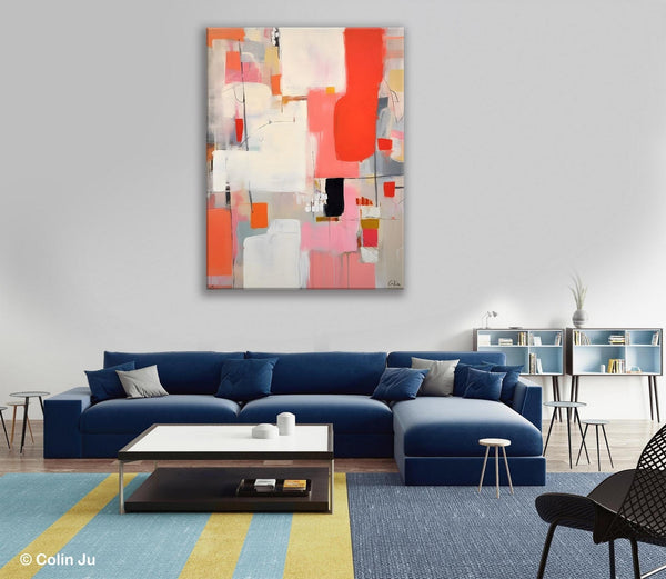 Extra Large Painting on Canvas, Huge Contemporary Acrylic Paintings, Extra Large Canvas Painting for Bedroom, Original Abstract Wall Art-Grace Painting Crafts