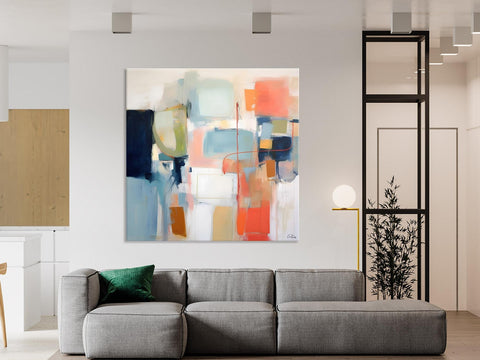 Large Abstract Painting for Bedroom, Original Modern Paintings, Contemporary Canvas Art, Modern Acrylic Artwork, Buy Art Paintings Online-Grace Painting Crafts