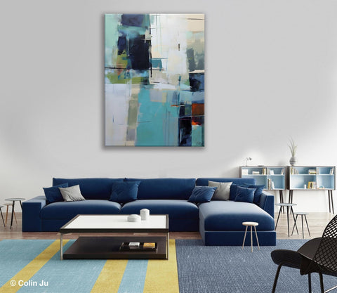 Large Contemporary Wall Art, Acrylic Painting on Canvas, Modern Paintings, Extra Large Paintings for Dining Room, Original Abstract Painting-Grace Painting Crafts