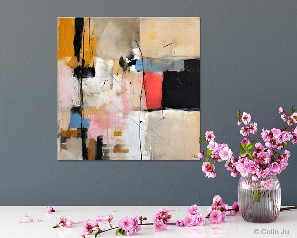 Contemporary Canvas Art, Modern Acrylic Artwork, Original Modern Paintings, Heavy Texture Canvas Art, Large Abstract Painting for Bedroom-Grace Painting Crafts