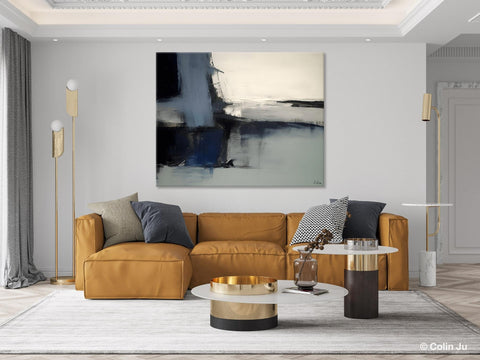 Abstract Painting for Bedroom, Large Original Abstract Art, Contemporary Acrylic Paintings, Abstract Painting on Canvas, Simple Wall Art-Grace Painting Crafts