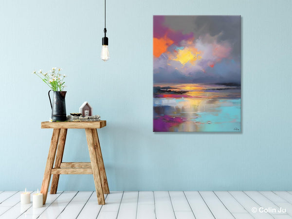 Landscape Painting on Canvas, Abstract Paintings for Bedroom, Contemporary Wall Art Paintings, Extra Large Original Art, Buy Wall Art Online-Grace Painting Crafts