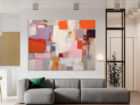 Acrylic Paintings on Canvas, Large Original Abstract Art, Contemporary Acrylic Painting on Canvas, Oversized Modern Abstract Wall Paintings-Grace Painting Crafts