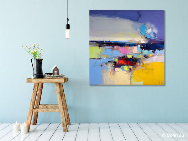 Modern Canvas Art Paintings, Palette Knife Abstract Painting, Original Modern Acrylic Artwork, Large Abstract Paintings for Dining Room-Grace Painting Crafts