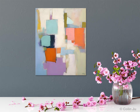 Contemporary Paintings on Canvas, Large Wall Art Painting for Dining Room, Original Abstract Wall Art Painting, Abstract Paintings on Canvas-Grace Painting Crafts