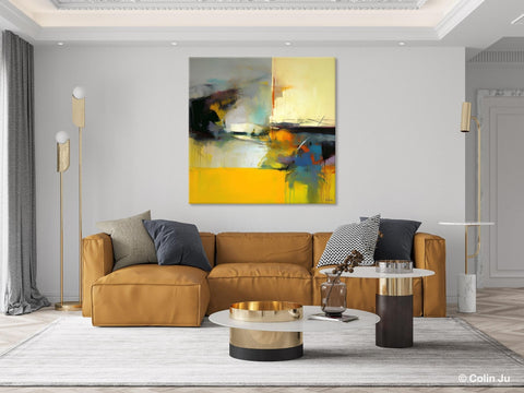 Simple Modern Acrylic Artwork, Modern Canvas Paintings, Large Abstract Art for Bedroom, Original Abstract Wall Art, Contemporary Canvas Art-Grace Painting Crafts