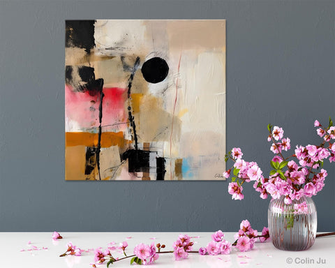 Modern Canvas Art Paintings, Abstract Wall Art for Bedroom, Original Modern Acrylic Artwork, Extra Large Abstract Paintings for Dining Room-Grace Painting Crafts